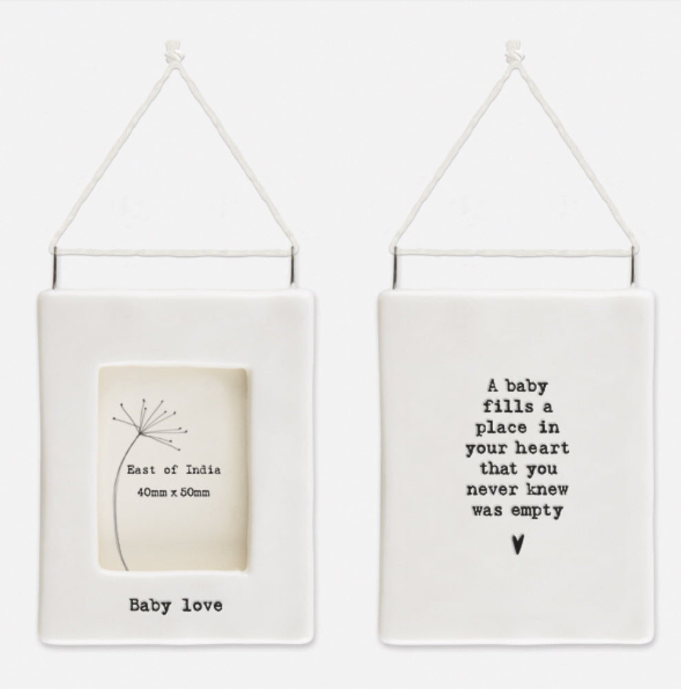 Baby Love Porcelain Mini Hanging Frame - East Of India