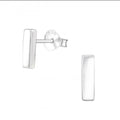 Bar Silver Stud Earrings