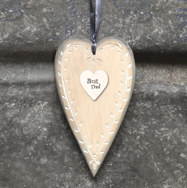 Best Dad Cream Leaf Heart - East Of India