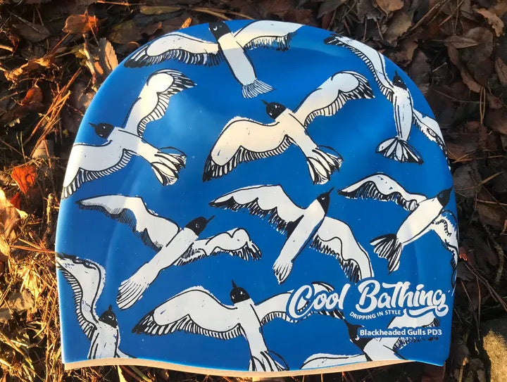 Blackheaded Gull Swim Cap - Blue