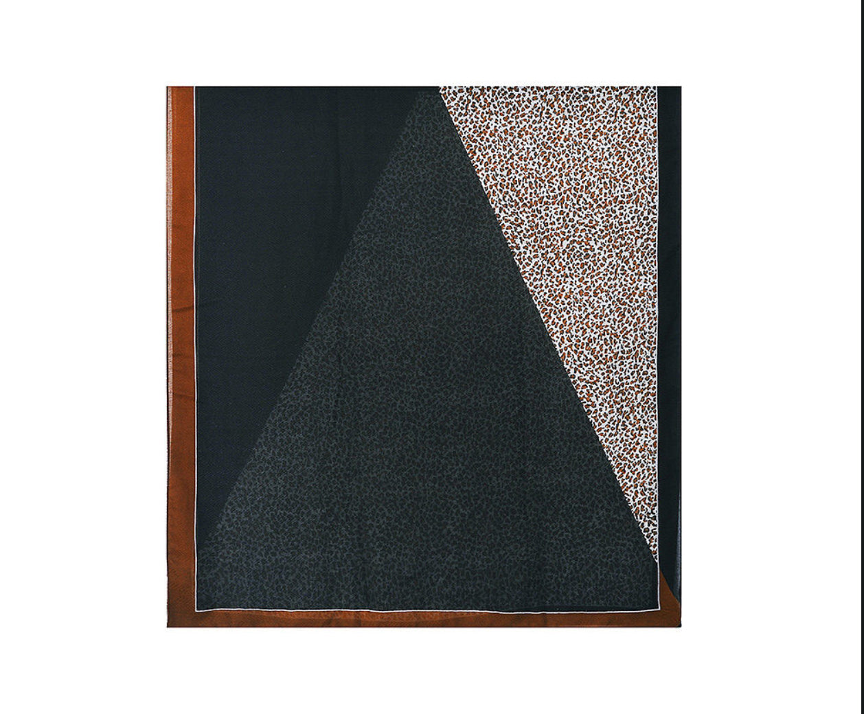 Brown Leopard Print Scarf