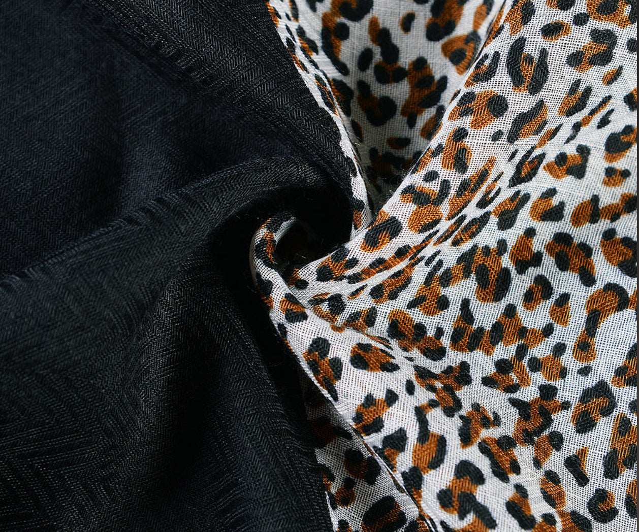 Brown Leopard Print Scarf