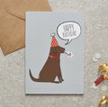 Chocolate Labrador Birthday Card
