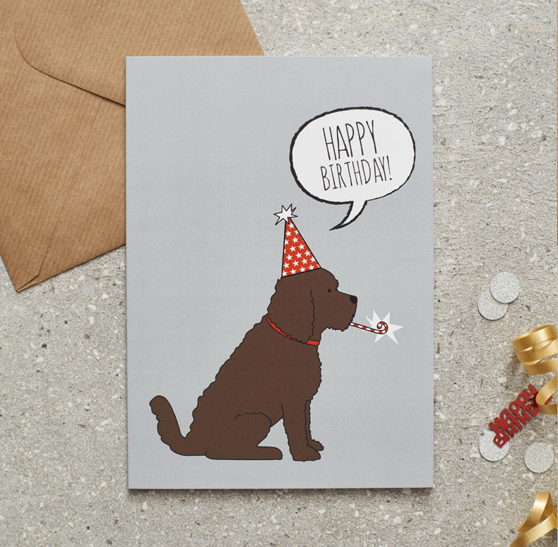 Cockapoo / Labradoodle Birthday Card