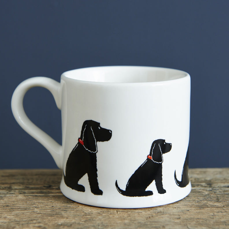 Cocker Spaniel Black Mug - Sweet William Design