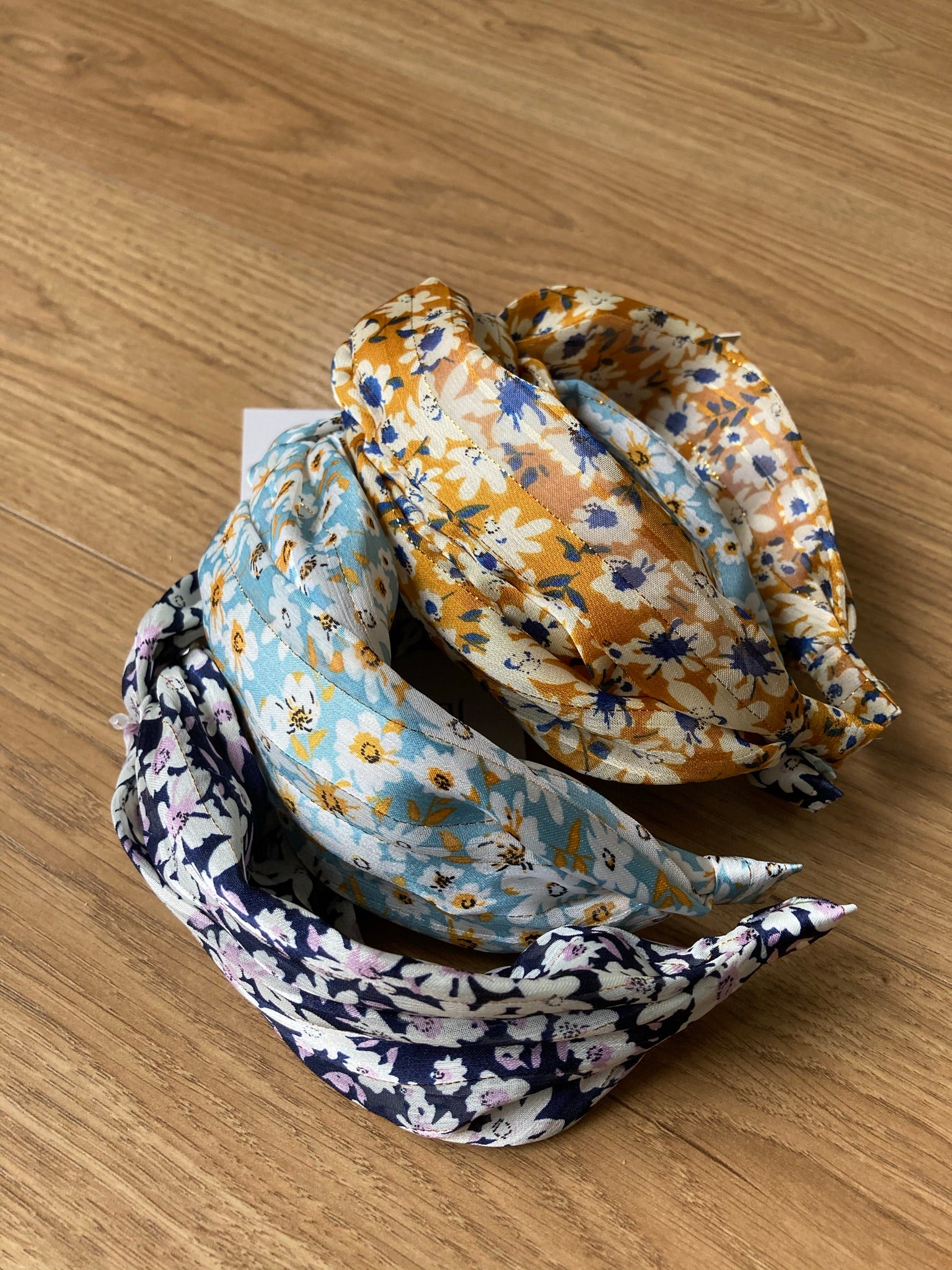 Daisy Print Headband - Navy