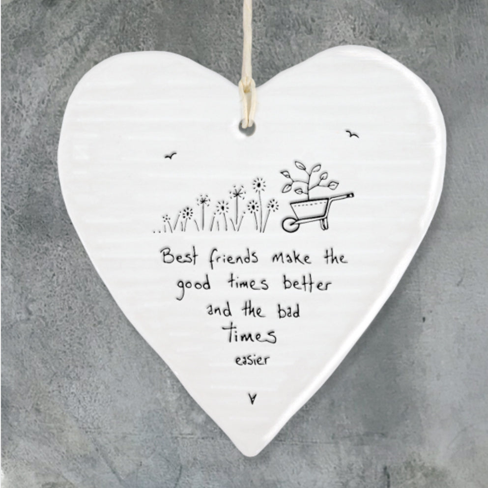 East of India ‘Best friends Make The Good Times’ Hanging Heart