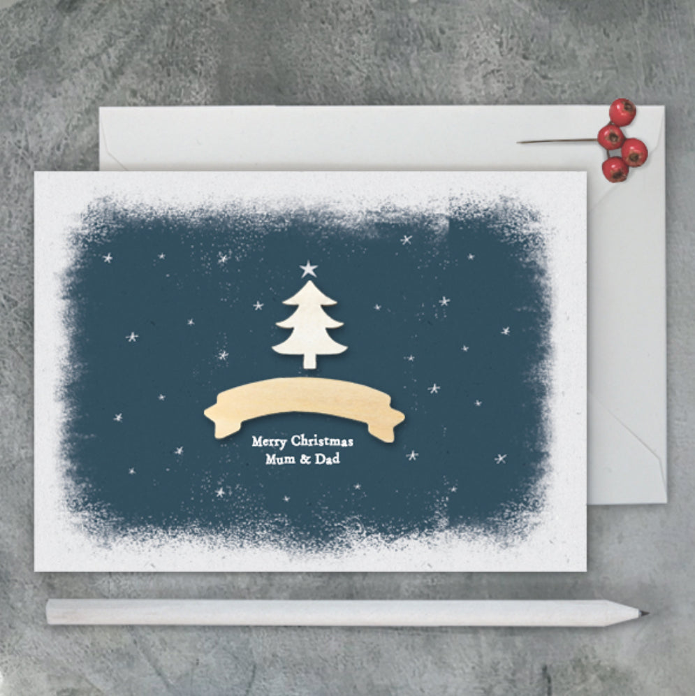 East Of India Christmas Card - Mum & Dad