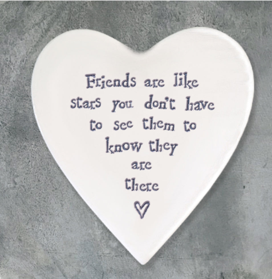 ‘Friends are like Stars’ Porcelain Coaster