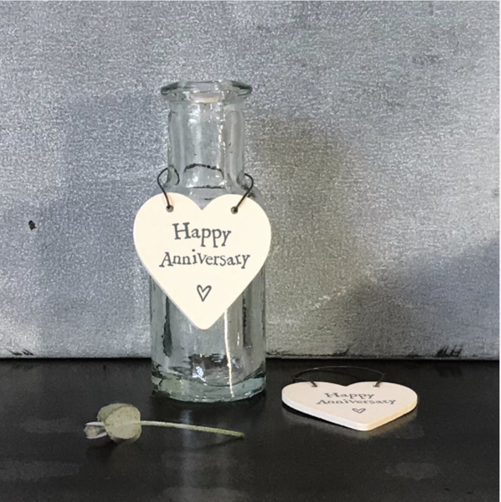 Happy Anniversary Little Heart Sign - East Of India