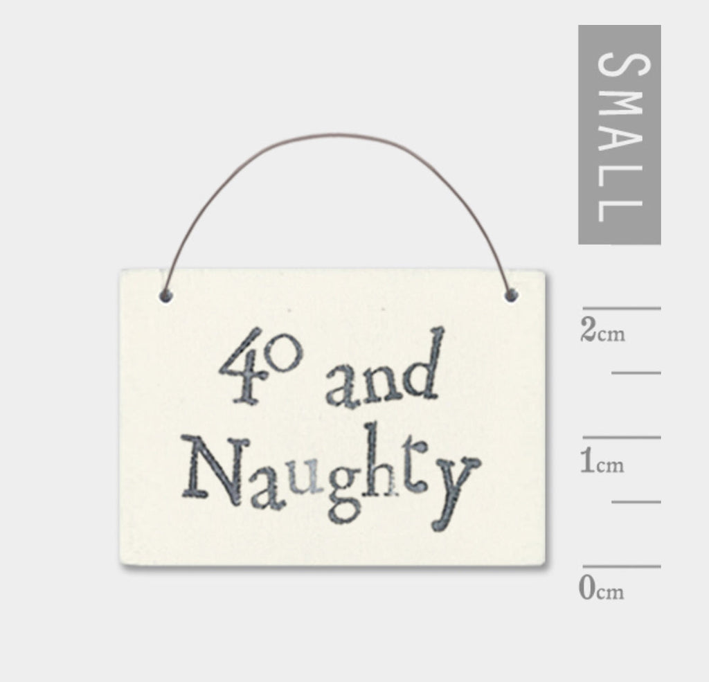 40 and Naughty Little Word Sign - East of India