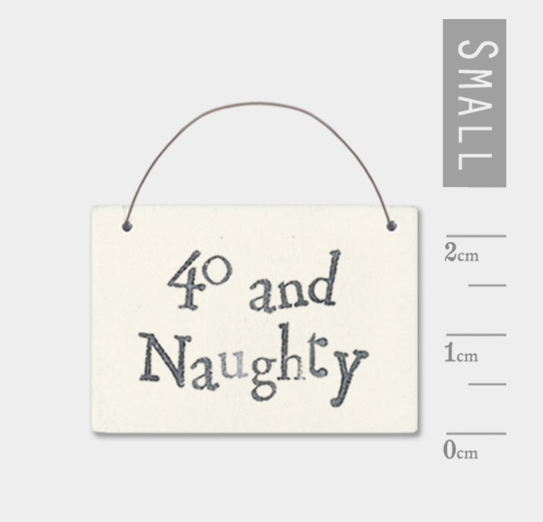40 and Naughty Little Word Sign - East of India