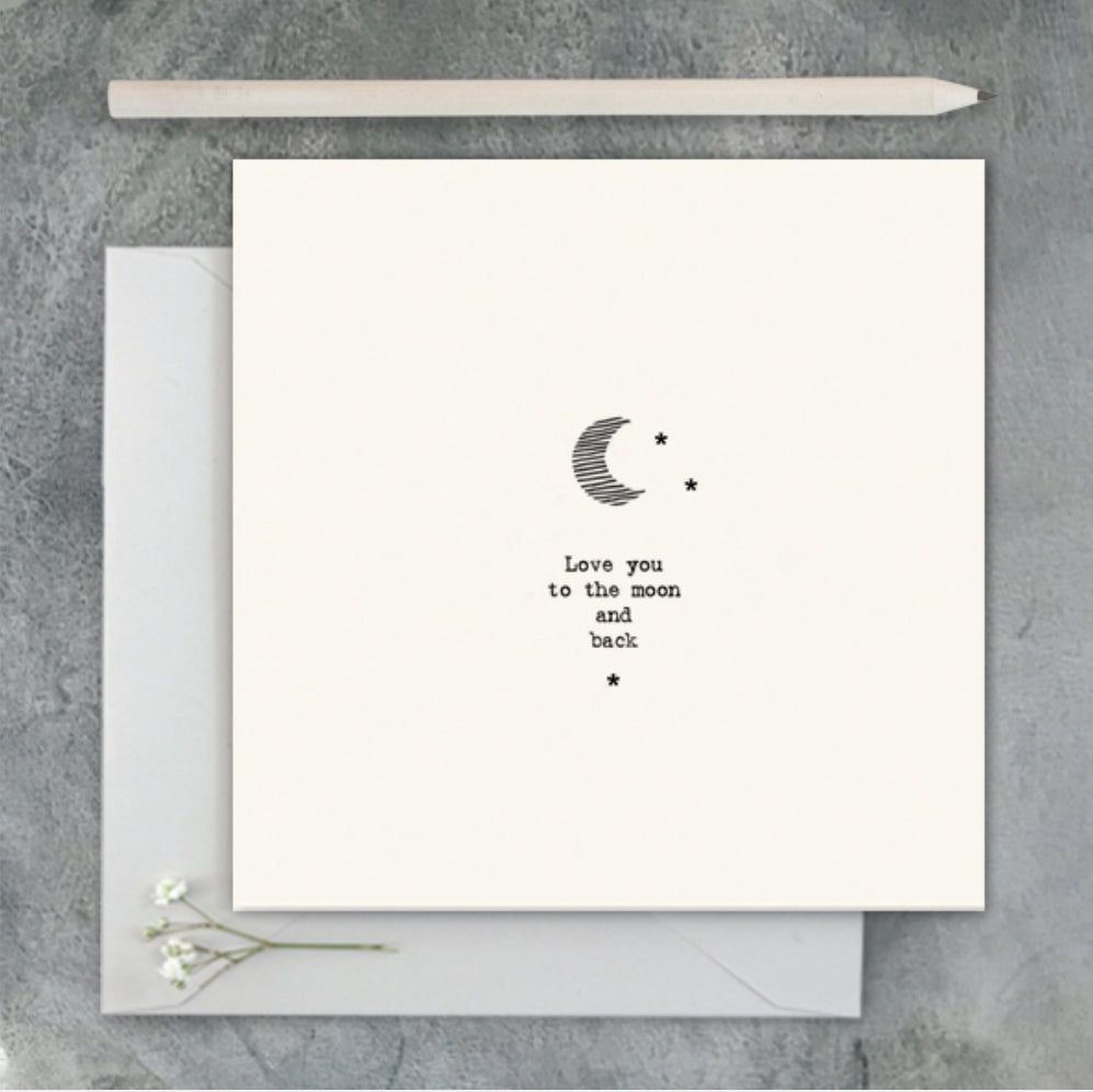 Love you to the moon and back card from east of India