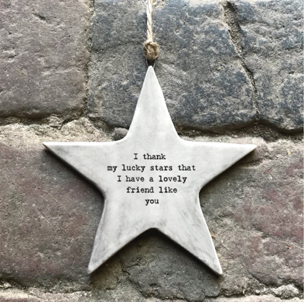 ‘Lucky Stars’ Rustic Hanging Star - East Of India
