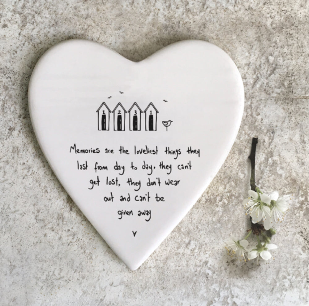East of India ‘Memories are loveliest thing’ Porcelain Coaster