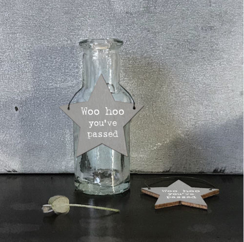 ' Woo Hoo You’ve Passed' Little Star Sign - East Of India