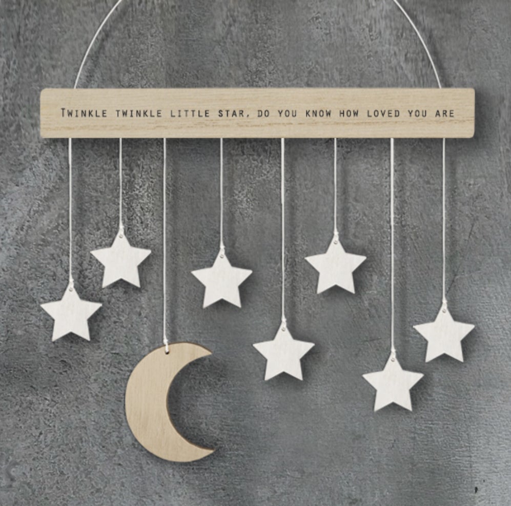 East of India Wooden Moon & Stars Hanger