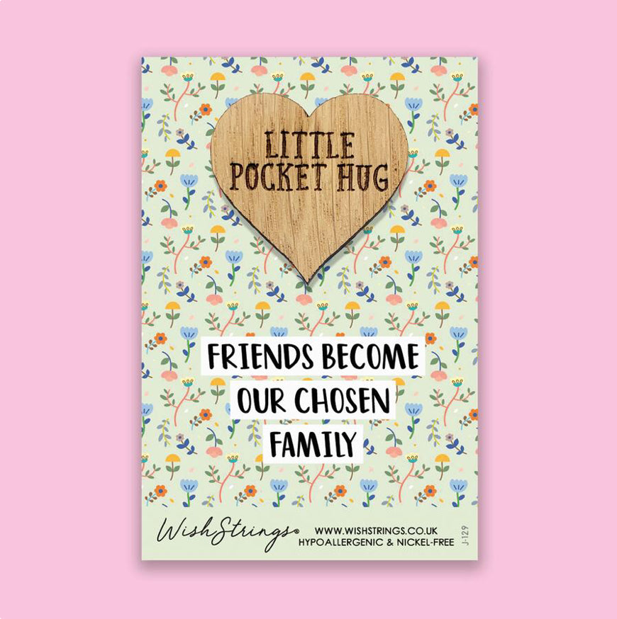 Friends Become Family - Pocket Hug Keepsake Token - Wishstrings