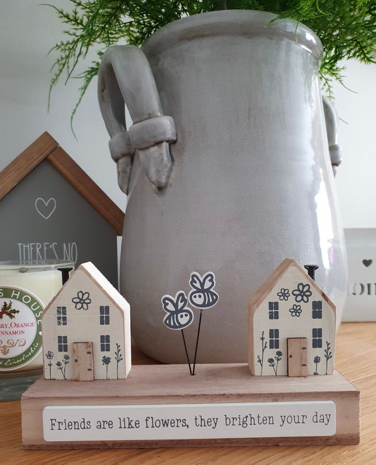 Friends Wooden House Plaque