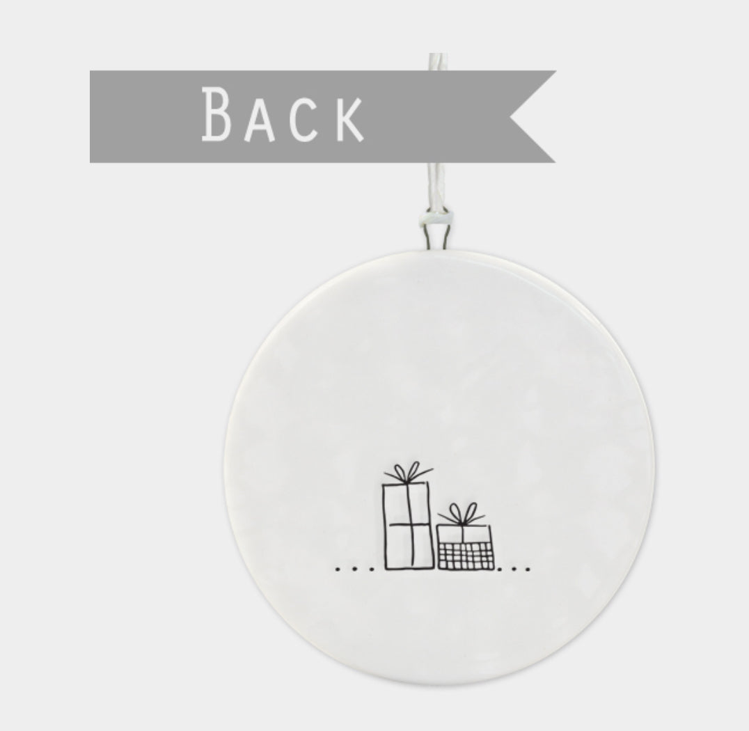 Glad Tidings We Bring Porcelain Bauble - East Of India
