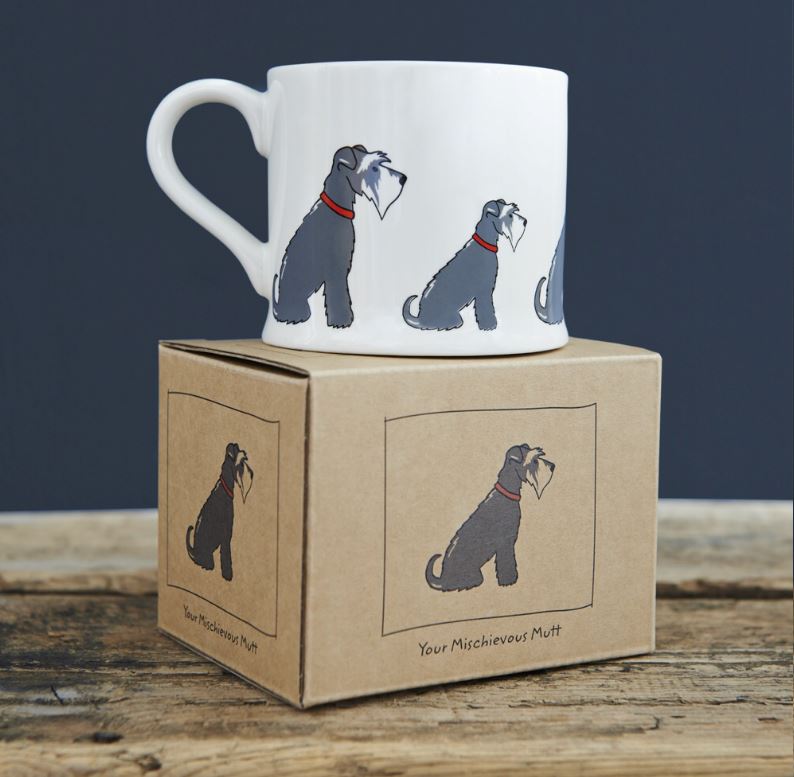 Grey Schnauzer Porcelain Mug