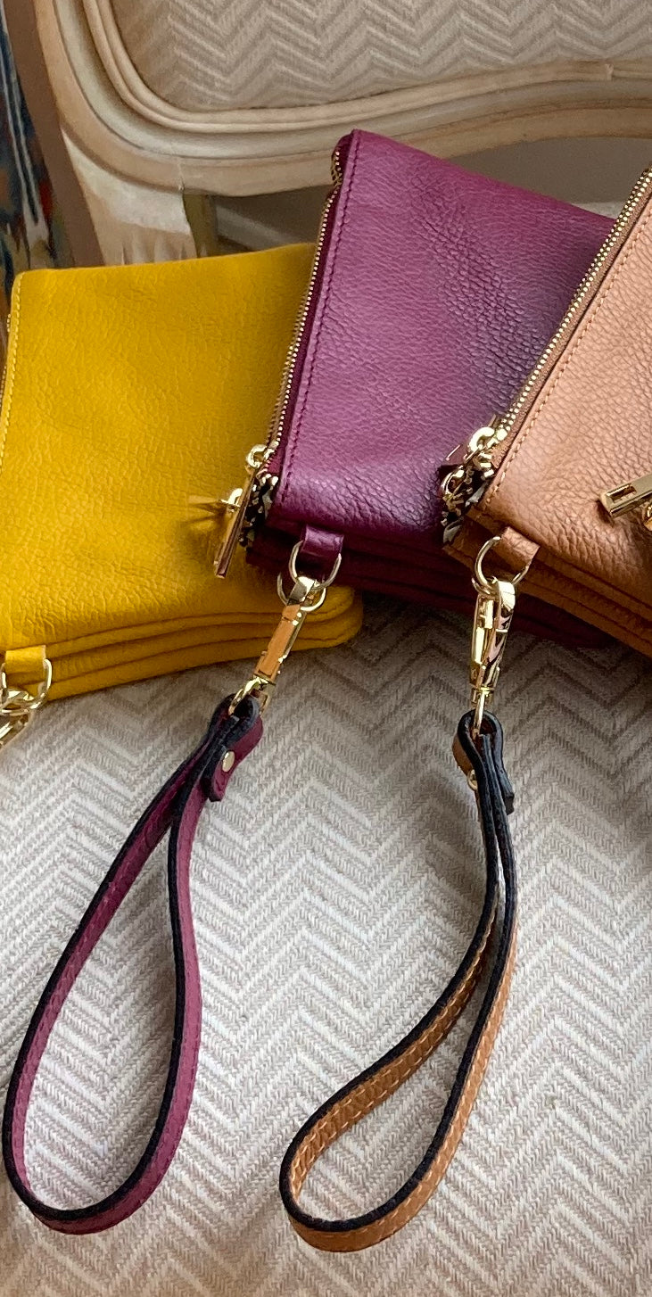 Italian Leather Erma Wristlet