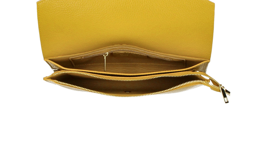 Italian Leather Sally Clutch Bag