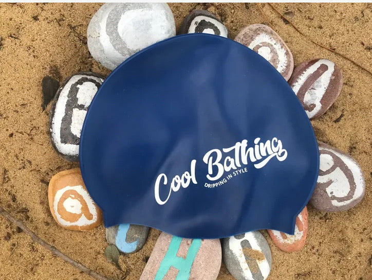 Logo Design Swim Cap - Navy