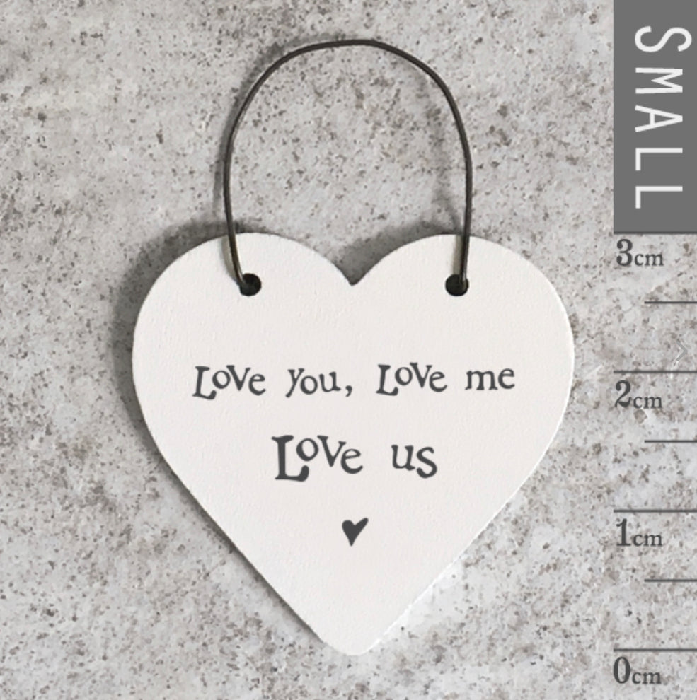 Love You Love Me Little Heart Sign - East Of India