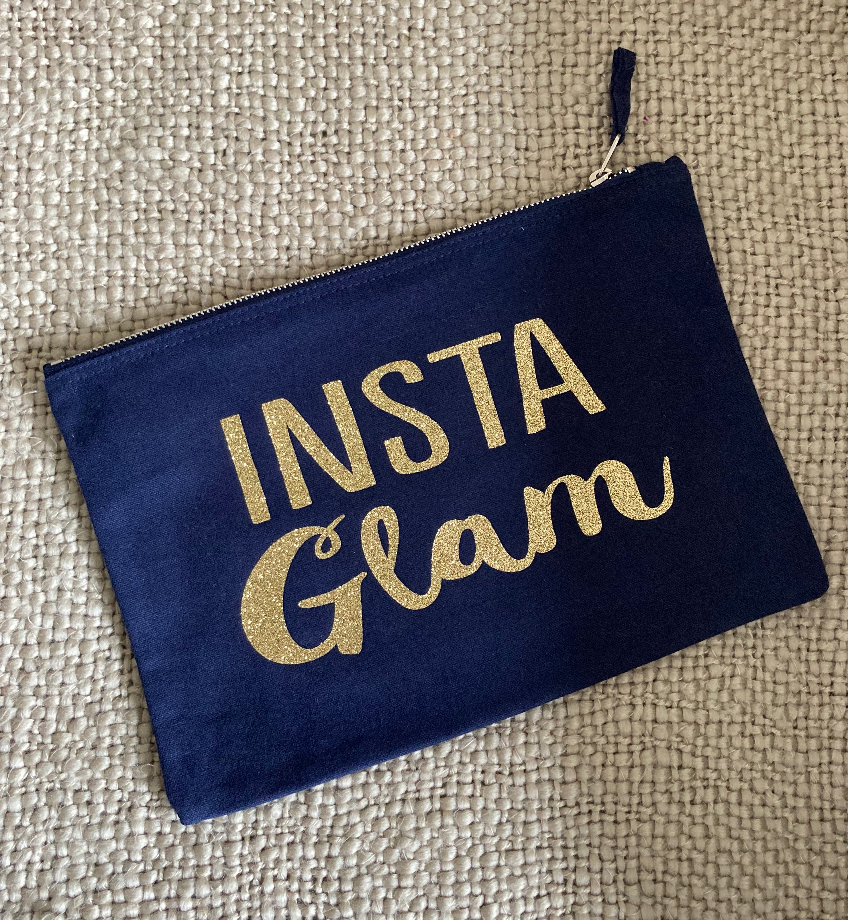 Make-Up Bag - Insta Glam Navy & Gold