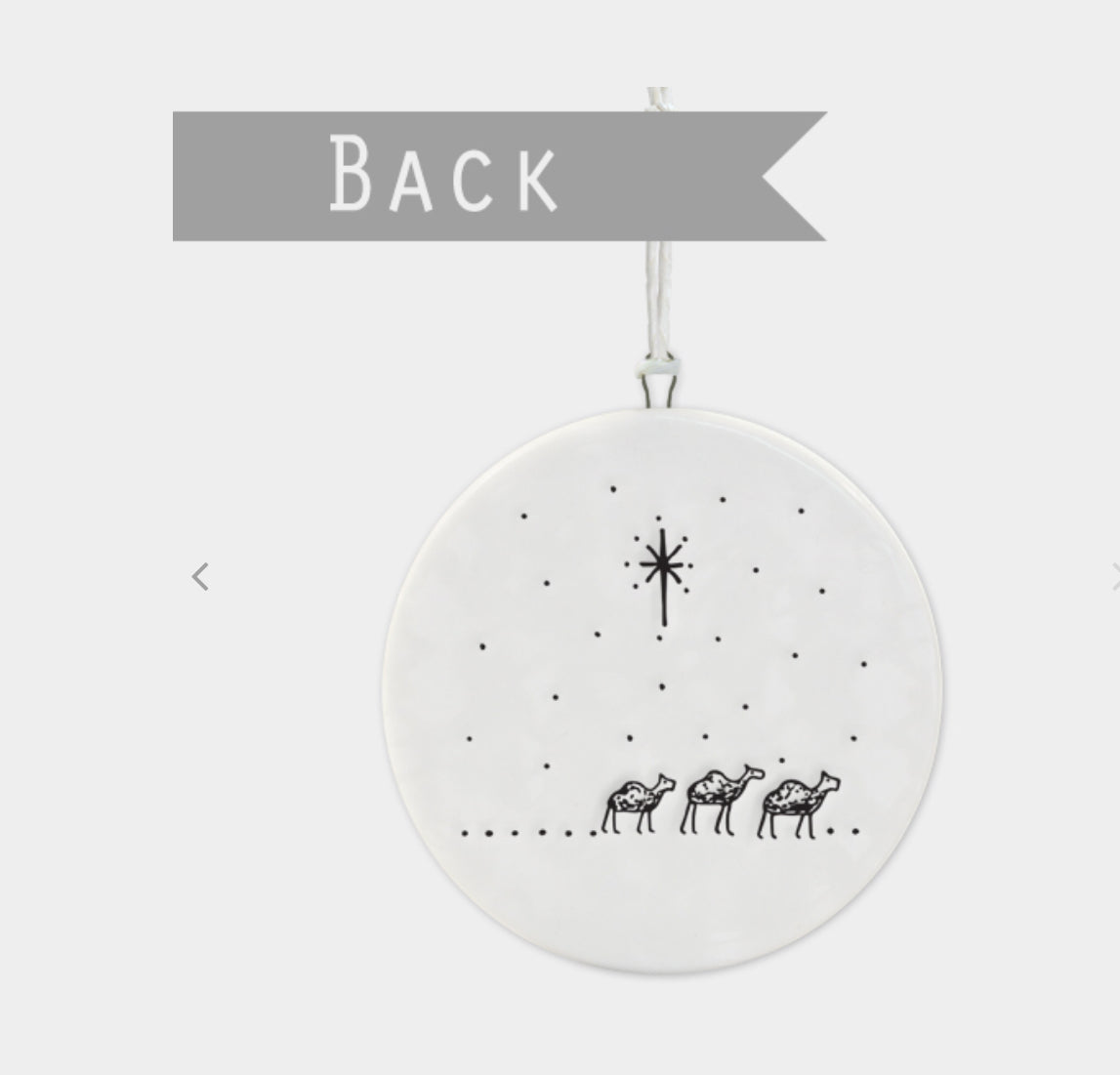 Nativity Scene Porcelain Bauble - East Of India