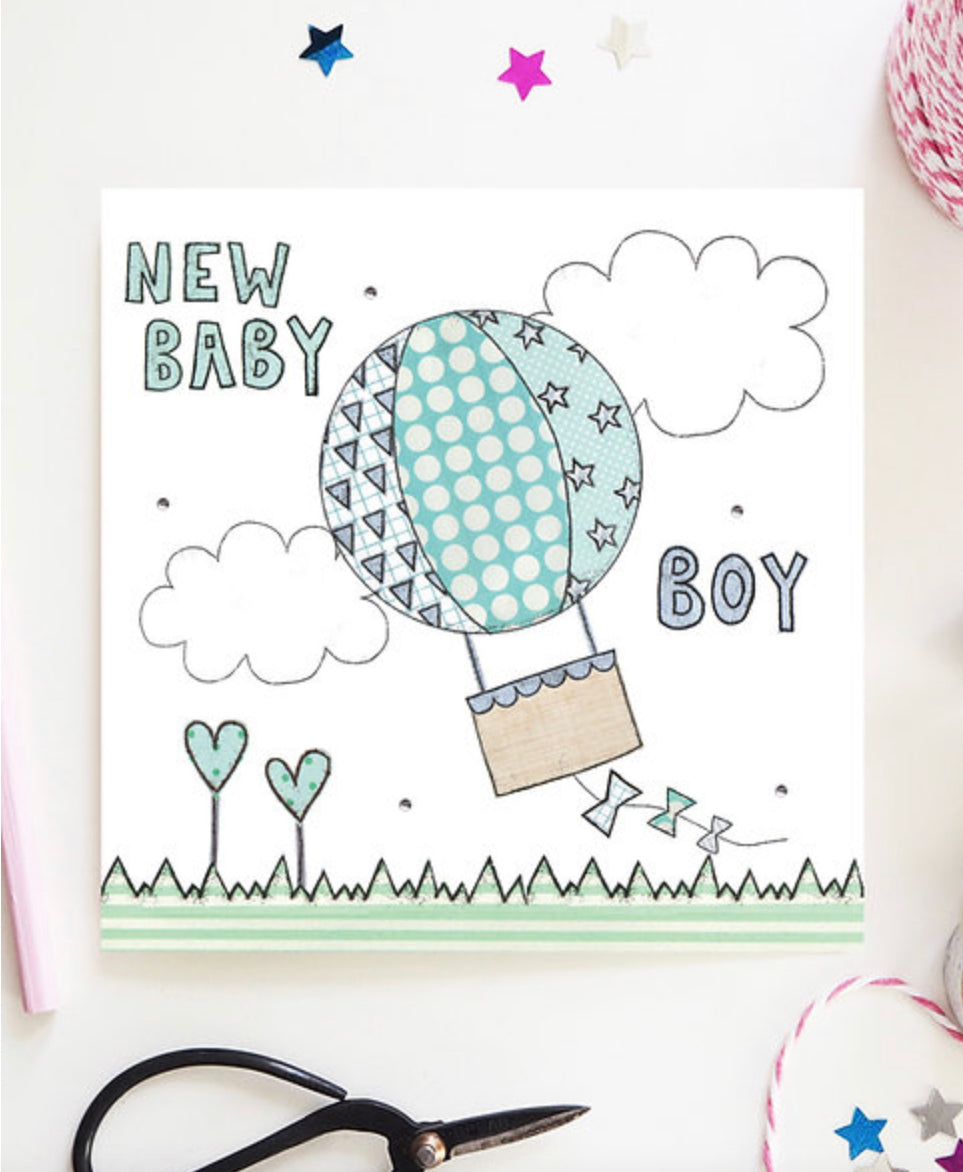 New baby boy card from flossy teacakes 