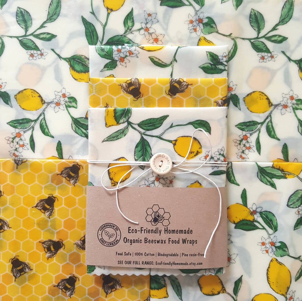 Organic Beeswax Wraps - Sandwich Set - Set Of 3