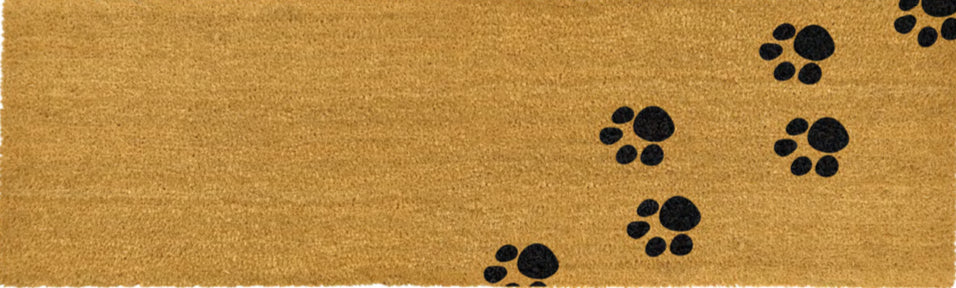 Paws Patio Doormat - Black