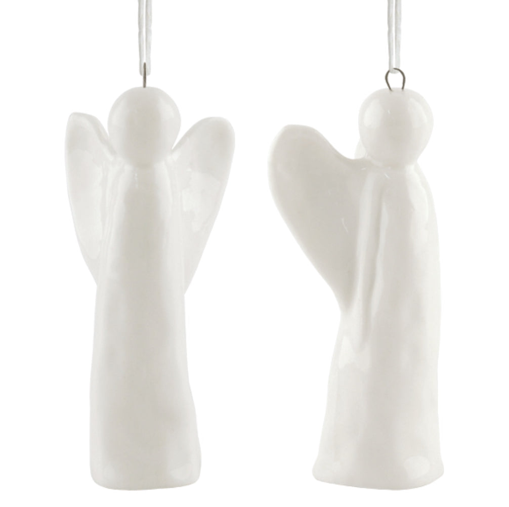 Porcelain Hanging Angel - East Of India