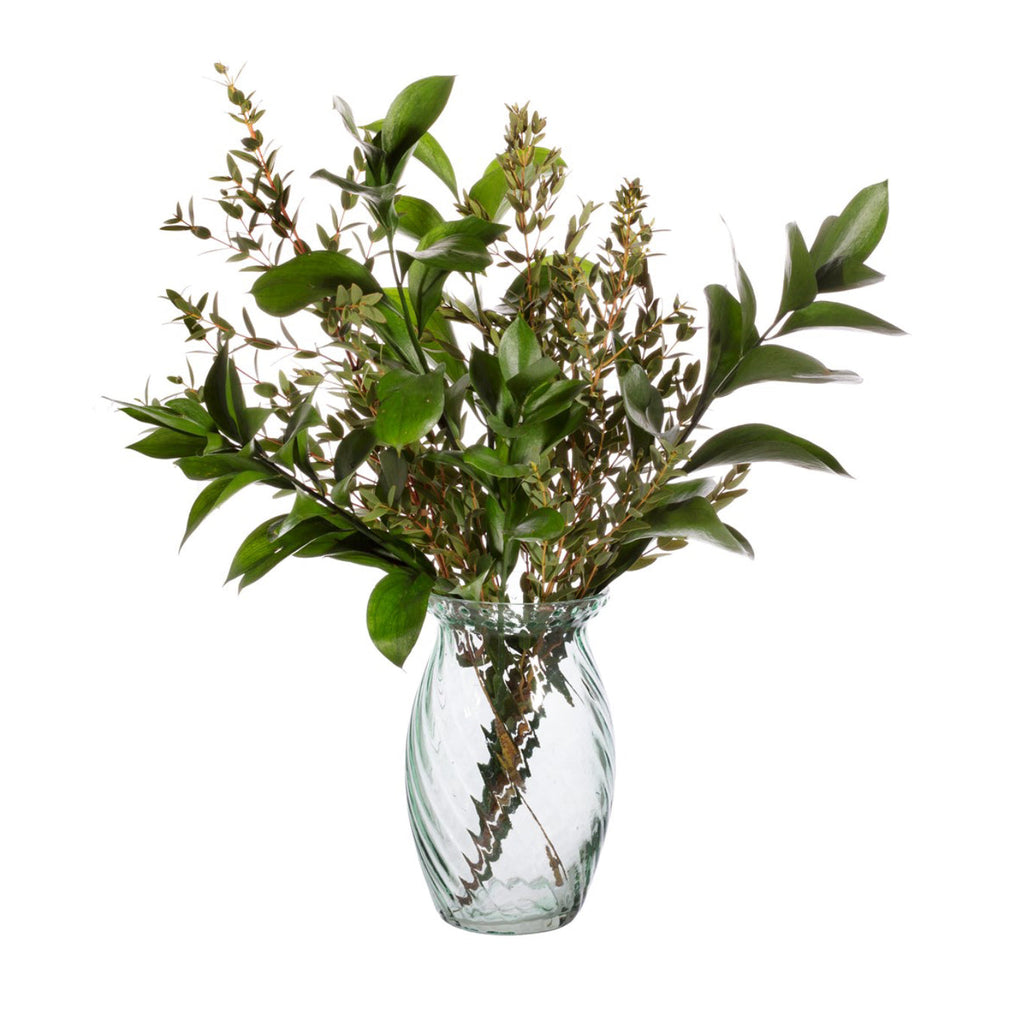 Recycled Glass Spiral Fluted Vase - Sass & Belle