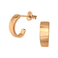 Rose Gold Plated Half Hoop Ear Studs