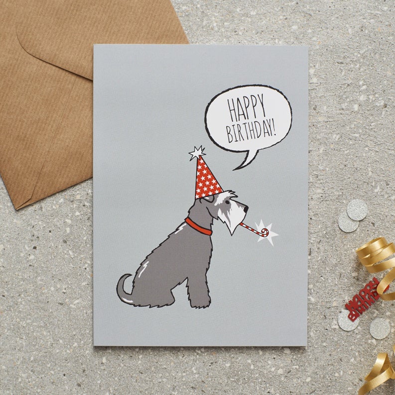 Schnauzer Birthday Card