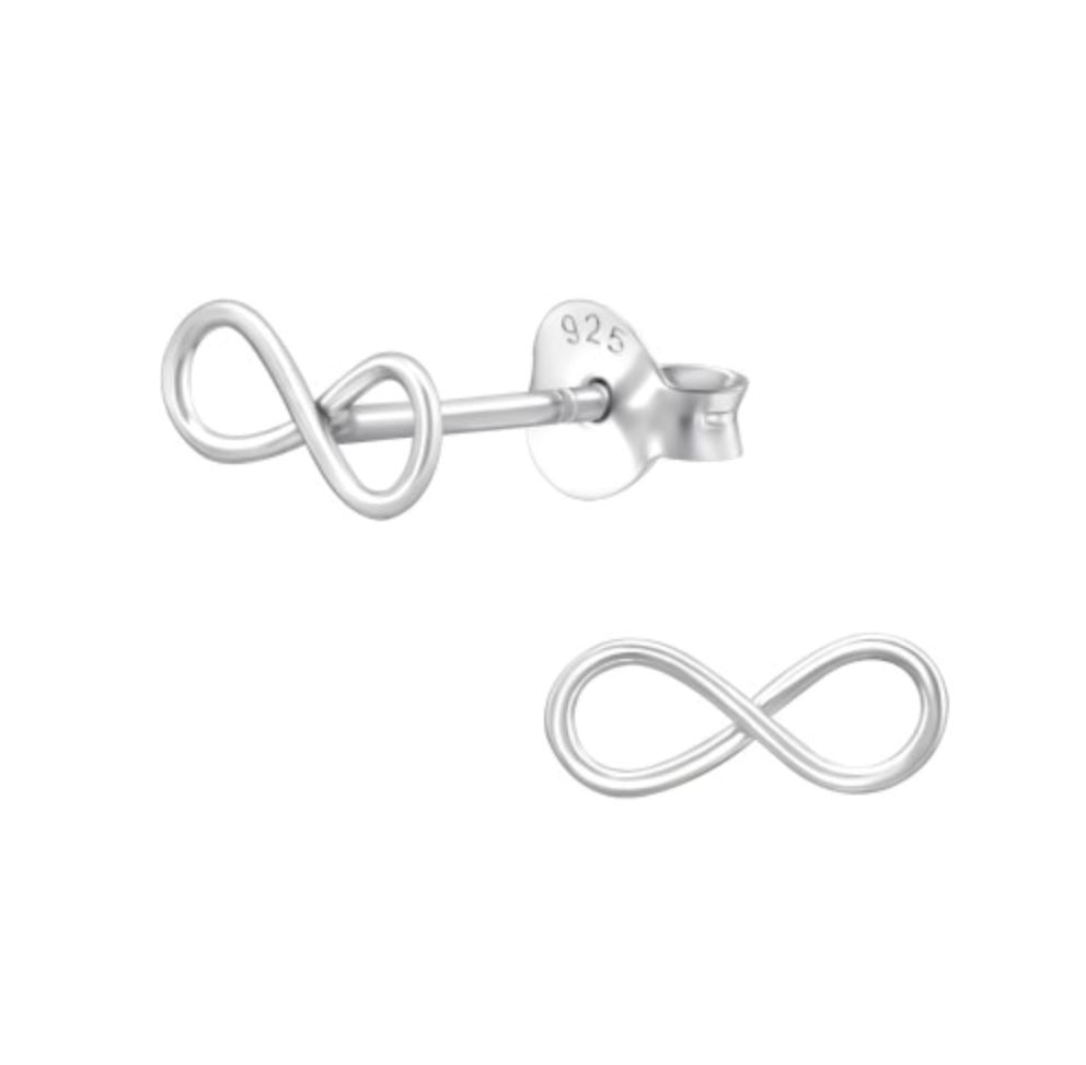 Sterling Silver Infinity Ear Studs