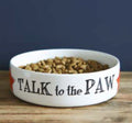 Talk to the paws large porcelain pet bowl