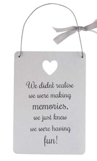 Wooden Hanging Friend Signs - We didnt realise